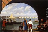 Jacques-Laurent Agasse Landing at Westminster Bridge painting